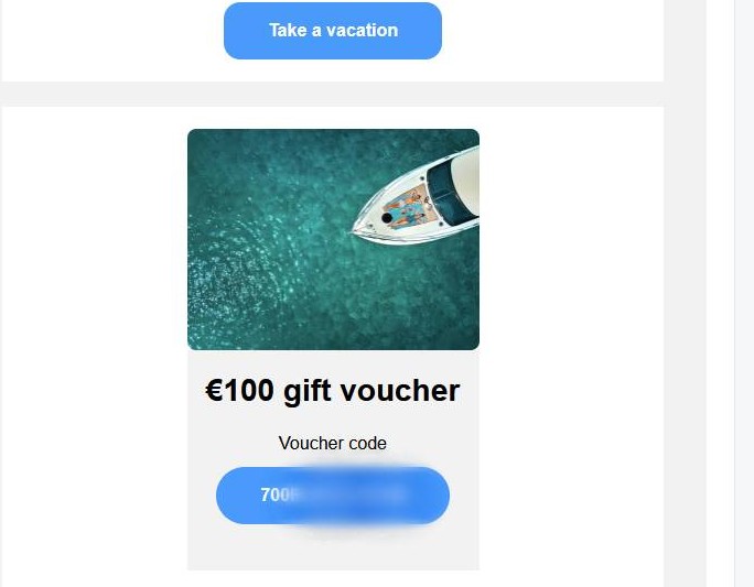 Valamar vaučer od 100 eura u službenom e-mailu